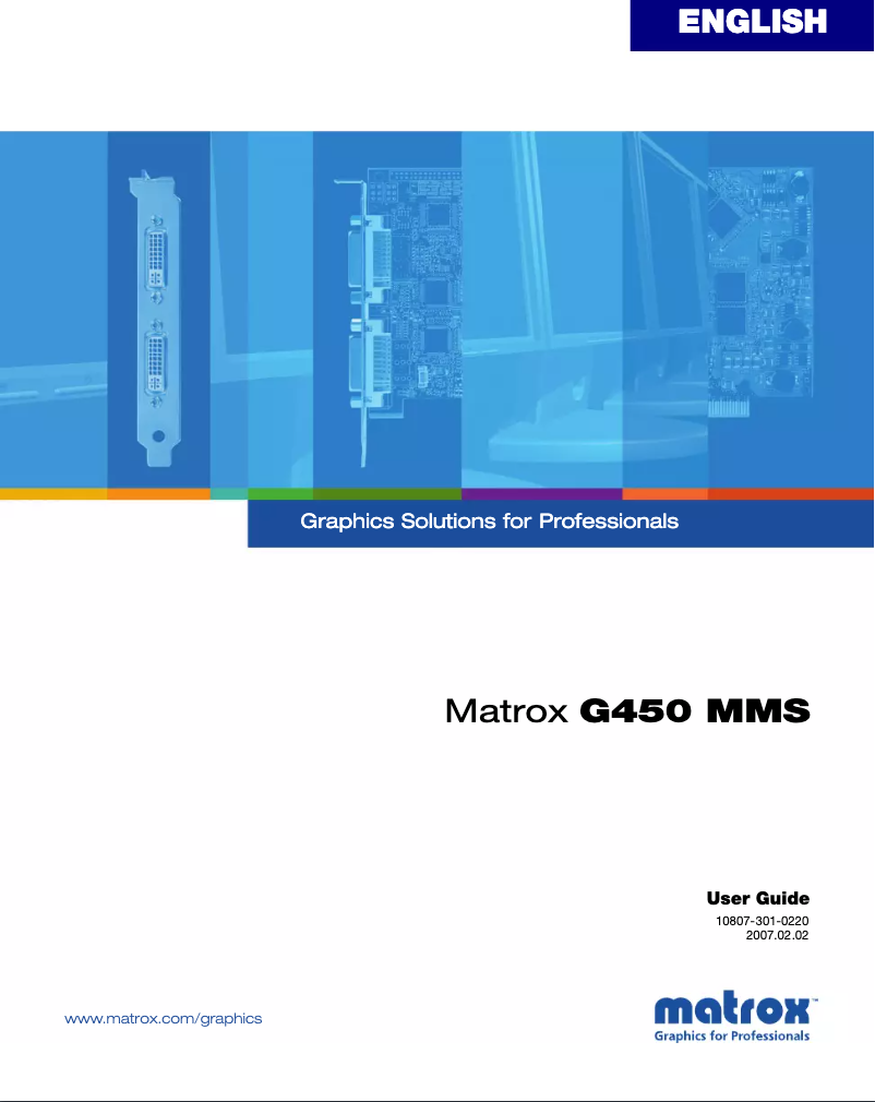 Page 1 de la notice Manuel utilisateur Matrox G450x4 MMS