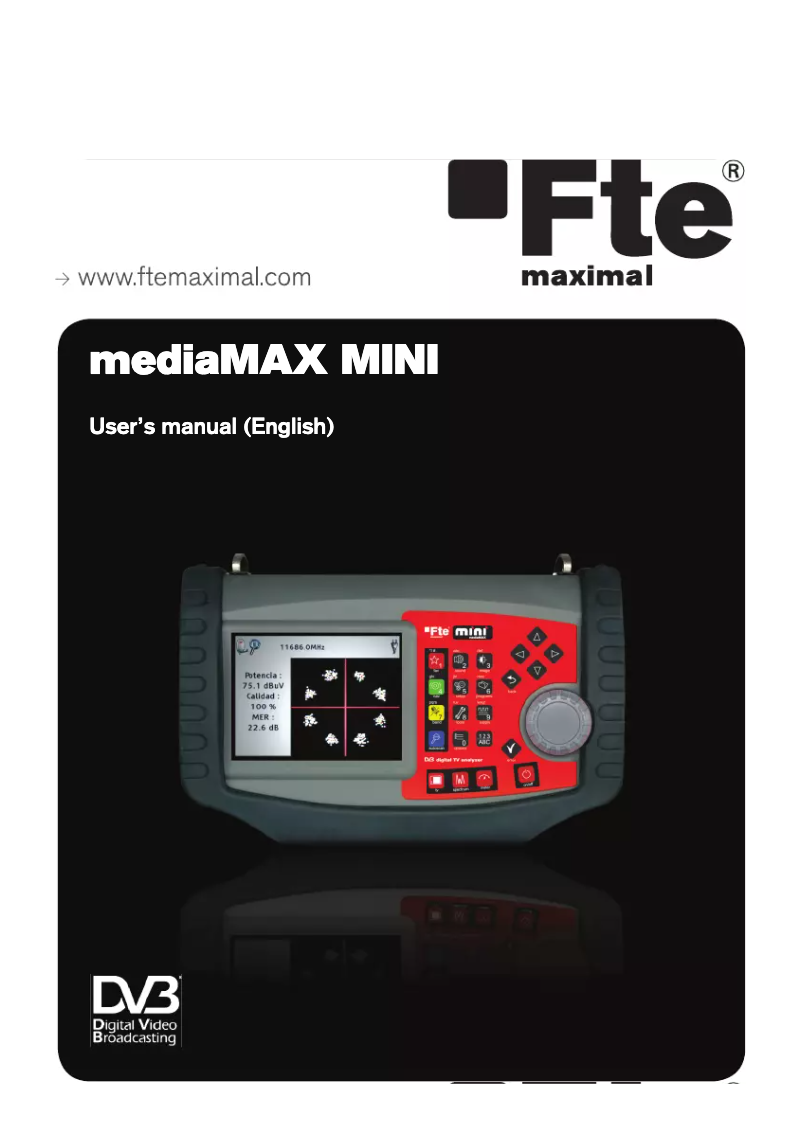 Page 1 de la notice Manuel utilisateur Fte maximal MEDIAMAX MINI S2 CT