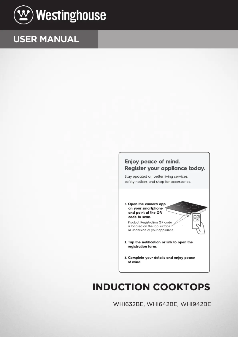 Page n°1 - Manuel utilisateur Westinghouse WHI642BE