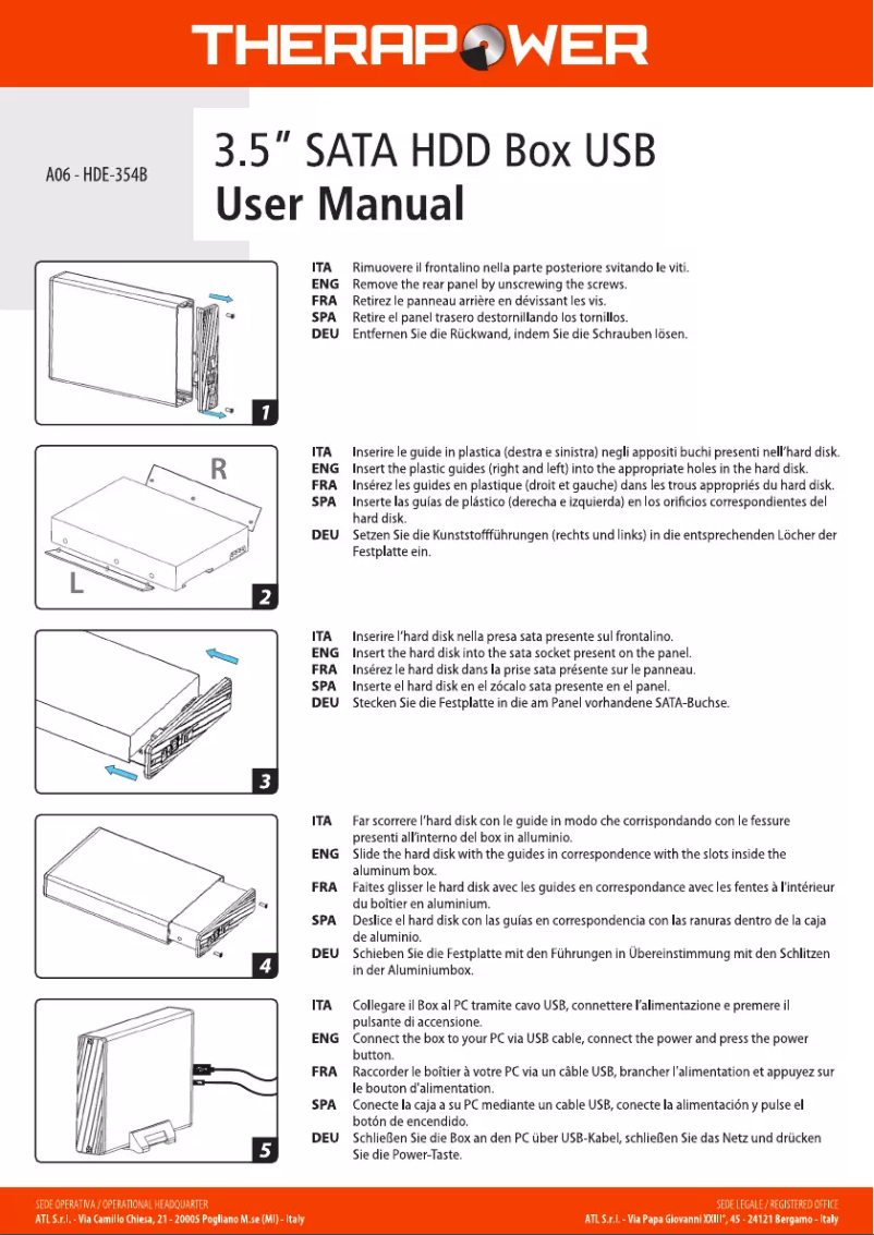 Page 1 de la notice Manuel utilisateur Atlantis Land A06-HDE-354B