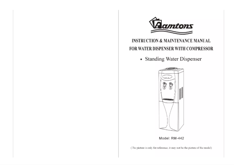 First page image of the manual for RM/442