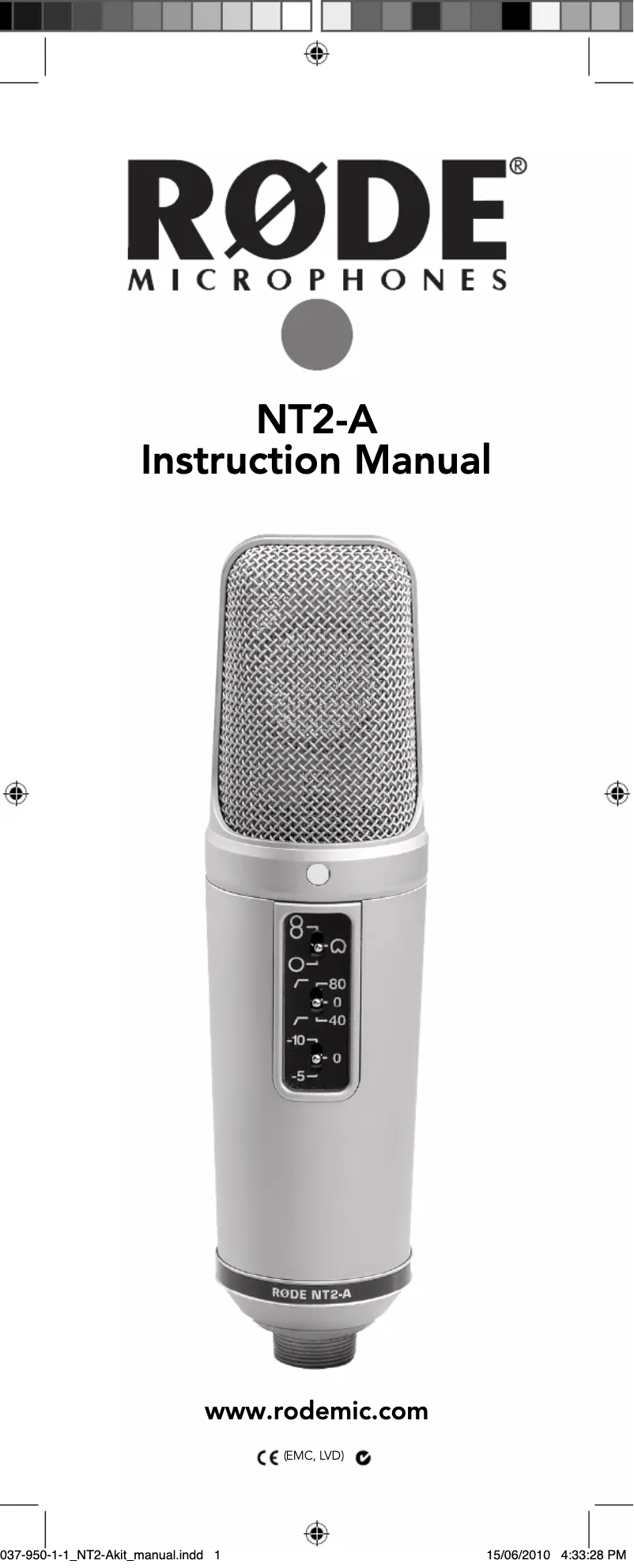 Page 1 de la notice Manuel utilisateur Røde NT2-a