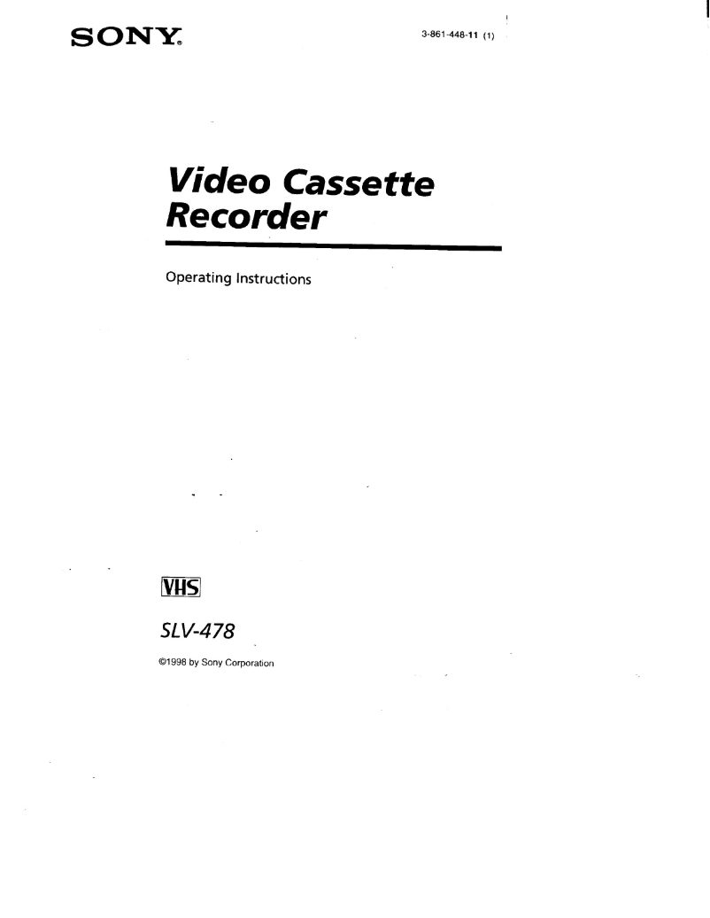 Página 1 del manual Manual de usuario Sony SLV-478
