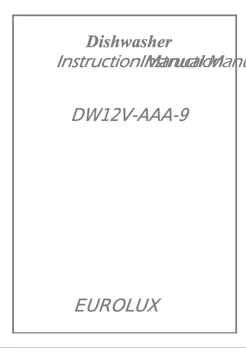 Página 1 del manual Manual de usuario Eurolux DW12V-AAA-9