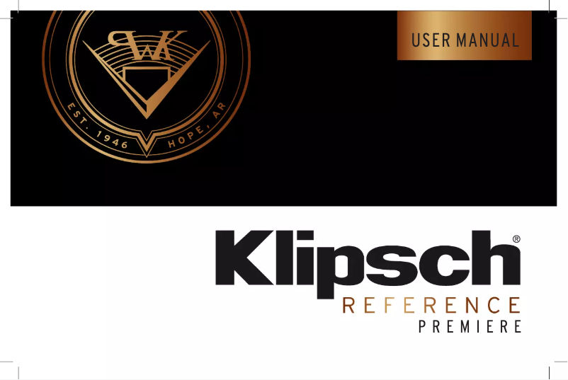 Page 1 de la notice Manuel utilisateur Klipsch Reference Premiere RP-5000F