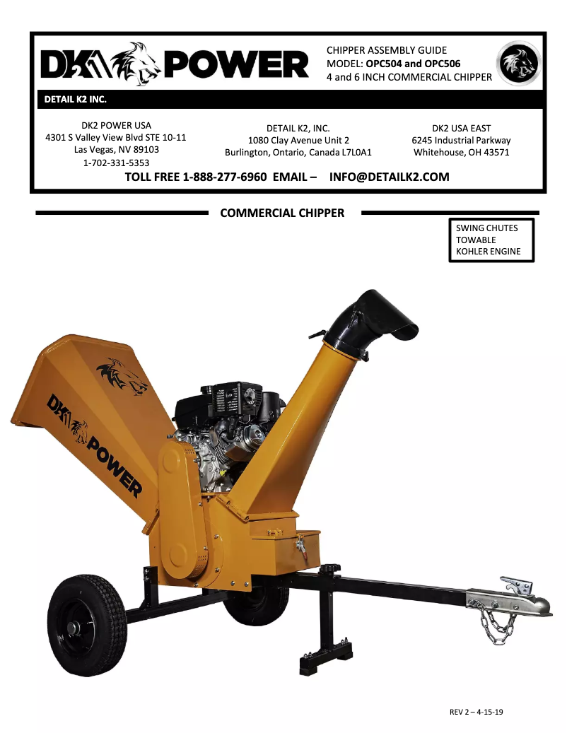 Page 1 de la notice Manuel utilisateur DK2 Power OPC506