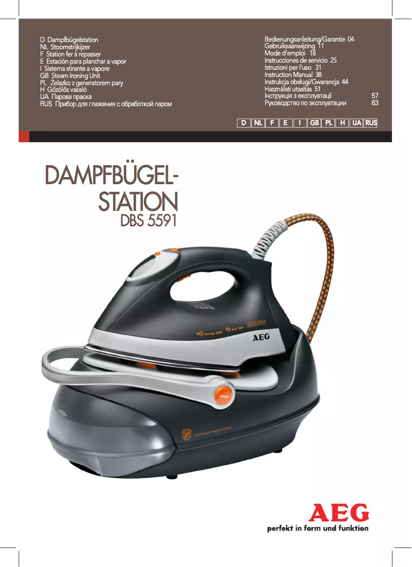 Page 1 de la notice Manuel utilisateur AEG DBS 5591