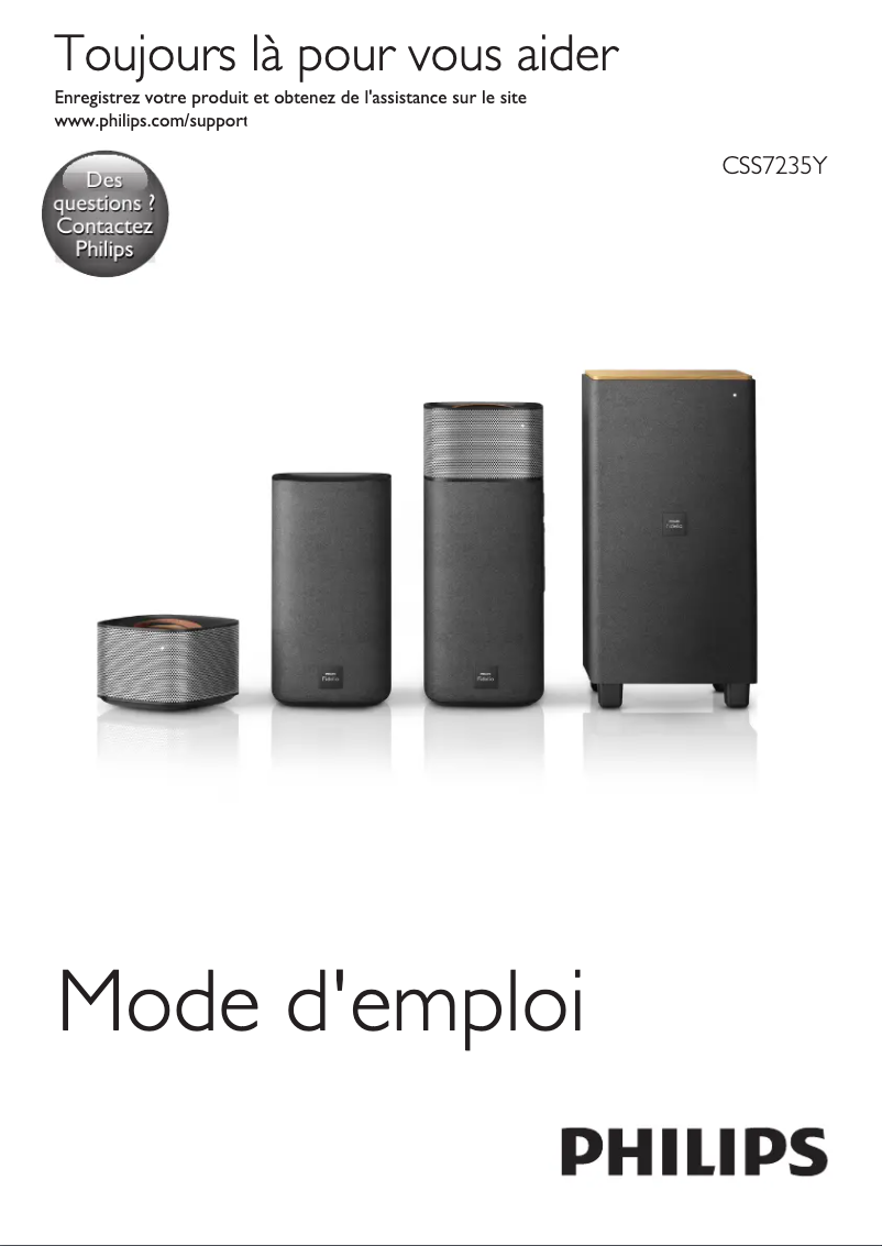 Page n°1 - Manuel utilisateur Philips Fidelio E5 CSS7235Y