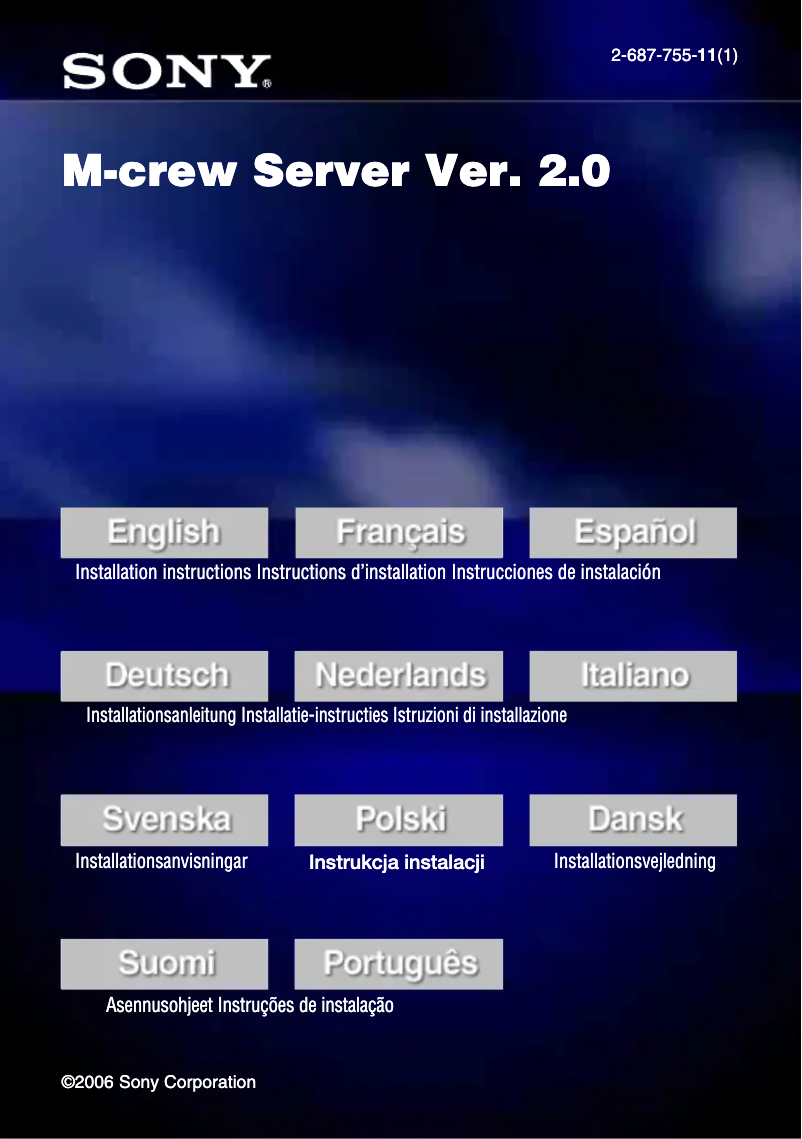 Page 1 de la notice Guide d'installation Sony CPF-IX001