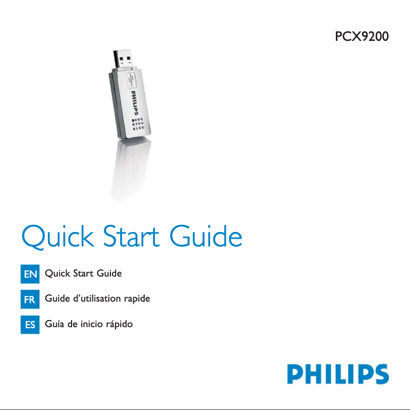 Page 1 de la notice Manuel utilisateur Philips PCX9200