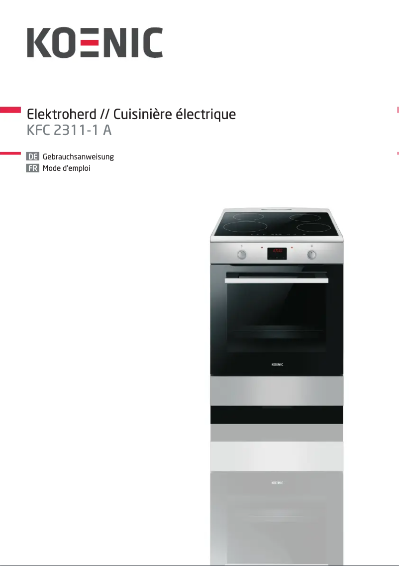 Page 1 de la notice Manuel utilisateur Koenic KFC 2311-1 A