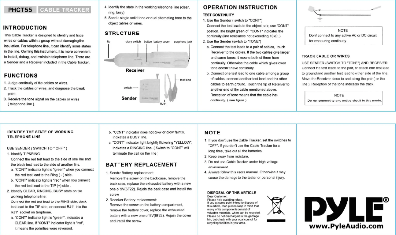 Image de la première page du manuel de l'appareil PHCT55