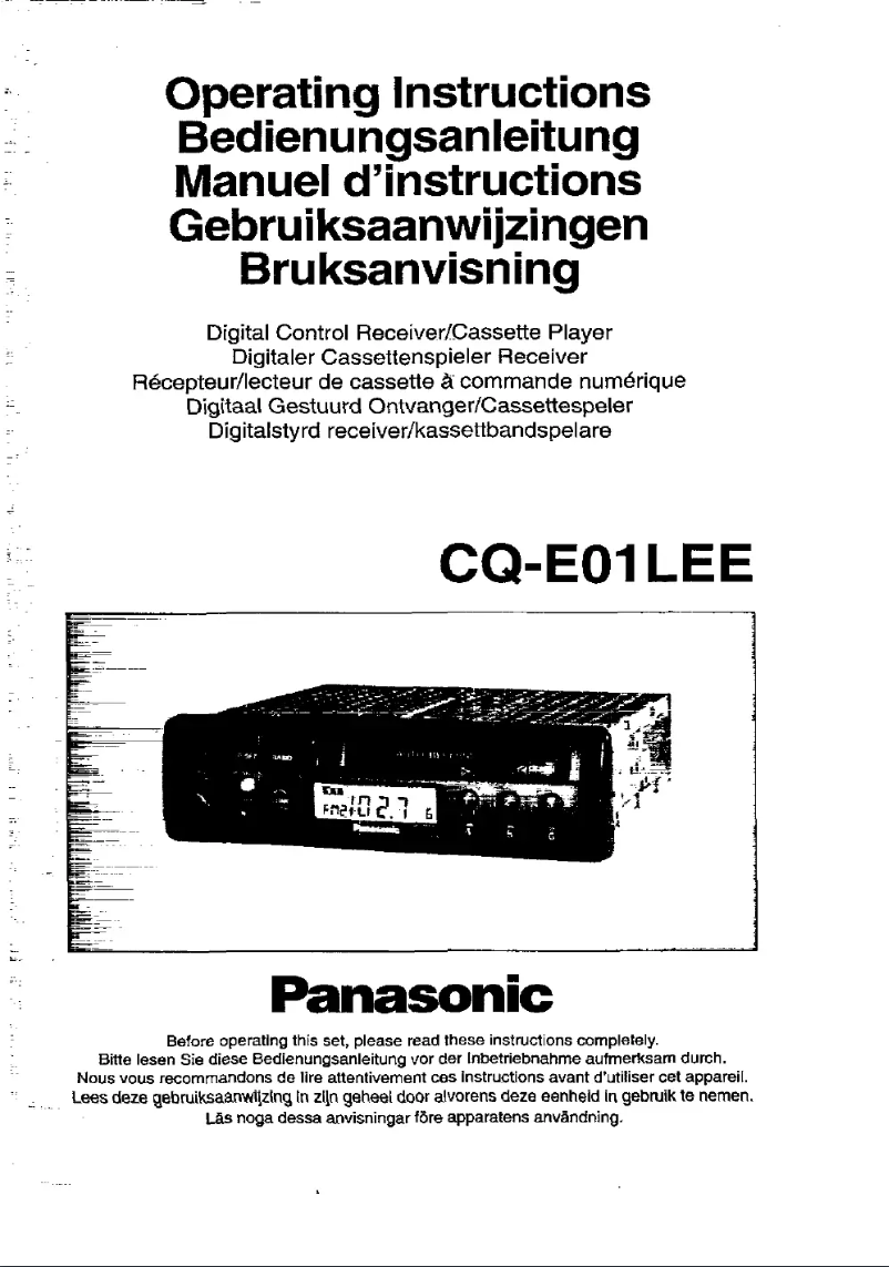 Page 1 de la notice Manuel utilisateur Panasonic CQ-E01LEE