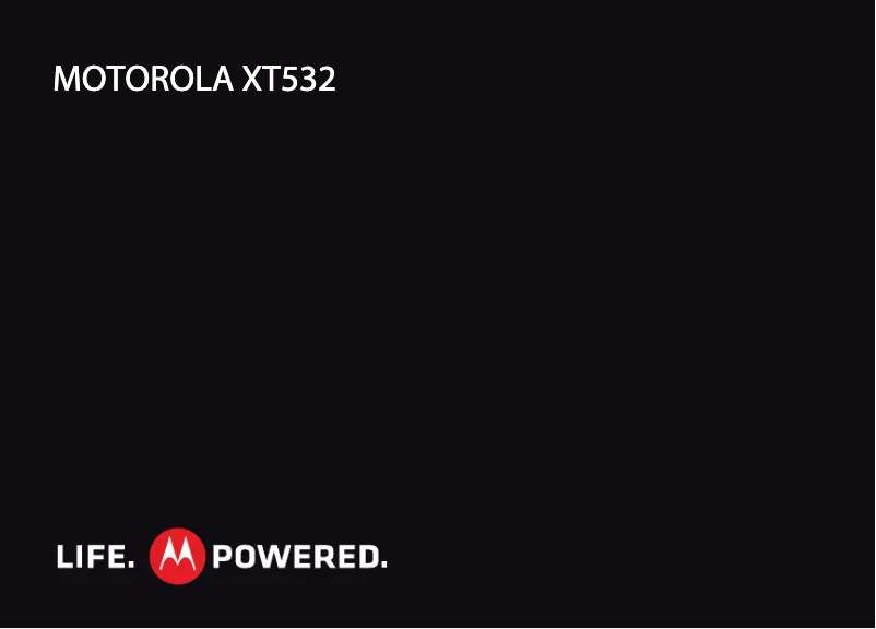 Image de la première page du manuel de l'appareil XT532