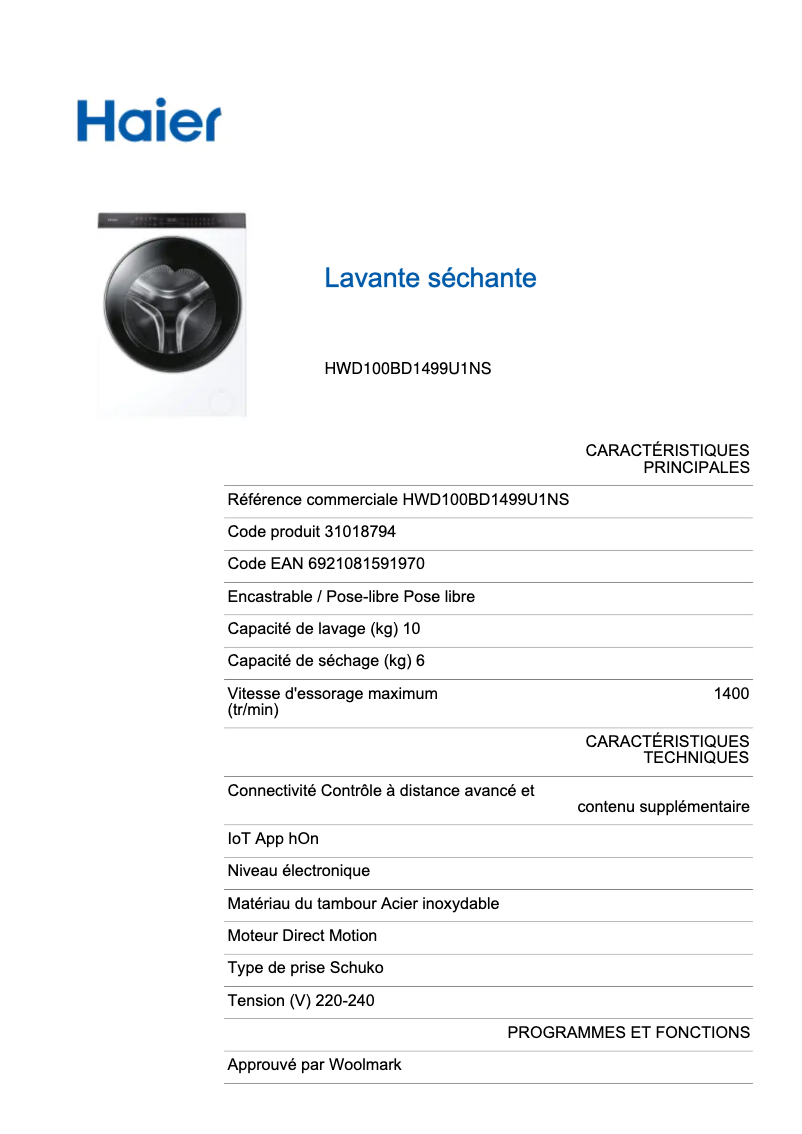 Image de la première page du manuel de l'appareil Super Drum Series 9 HWD100-BD1499U1N