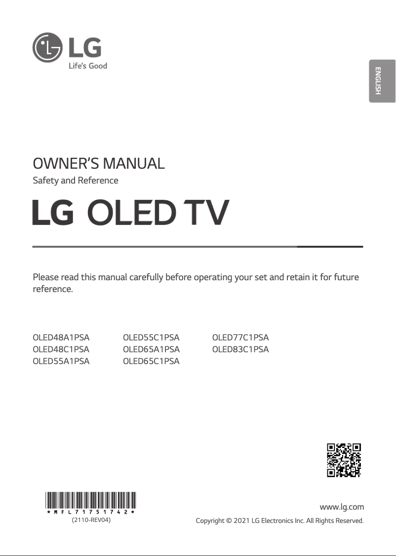 Página 1 del manual Manual de usuario LG OLED83C1PSA