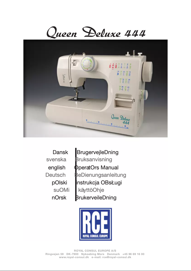 Page n°1 - Manuel utilisateur RCE Queen Deluxe 444