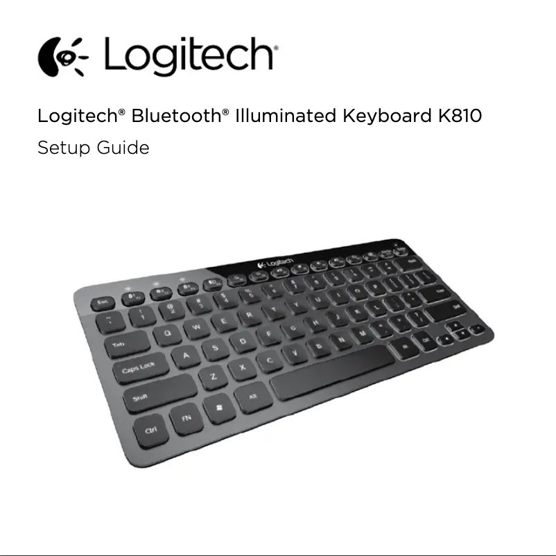 Image de la première page du manuel de l'appareil Illuminated Keyboard K810