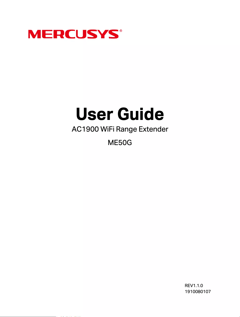 Page n°1 - Manuel utilisateur Mercusys ME50G