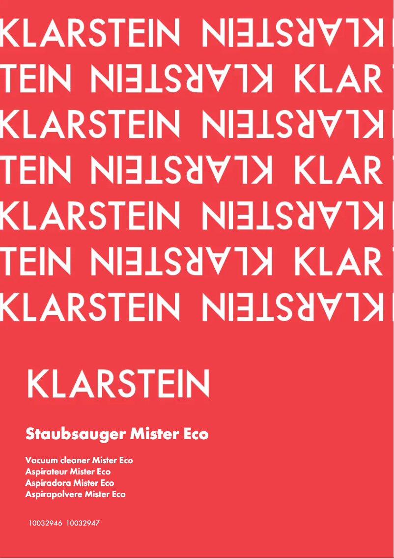 Page 1 de la notice Manuel utilisateur Klarstein Mister Eco 10032946