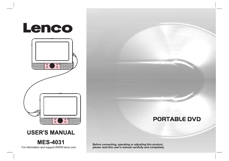 Page n°1 - Manuel utilisateur Lenco MES-4031