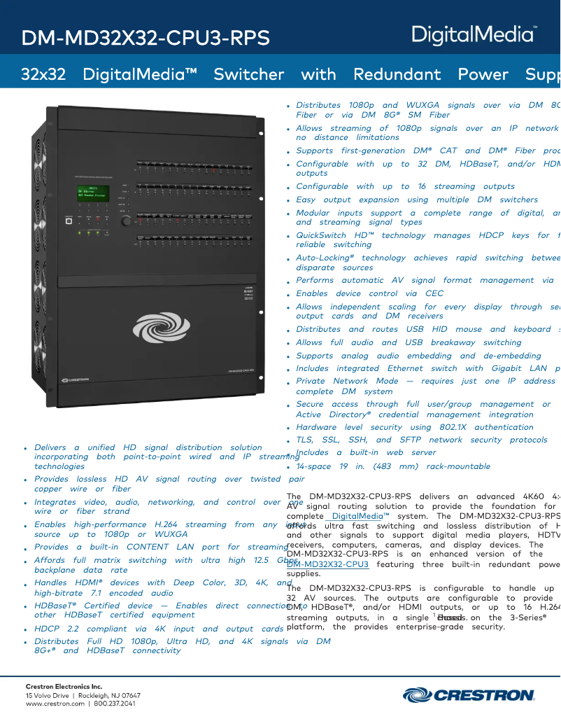 Image de la première page du manuel de l'appareil DM-MD32X32-CPU3-RPS
