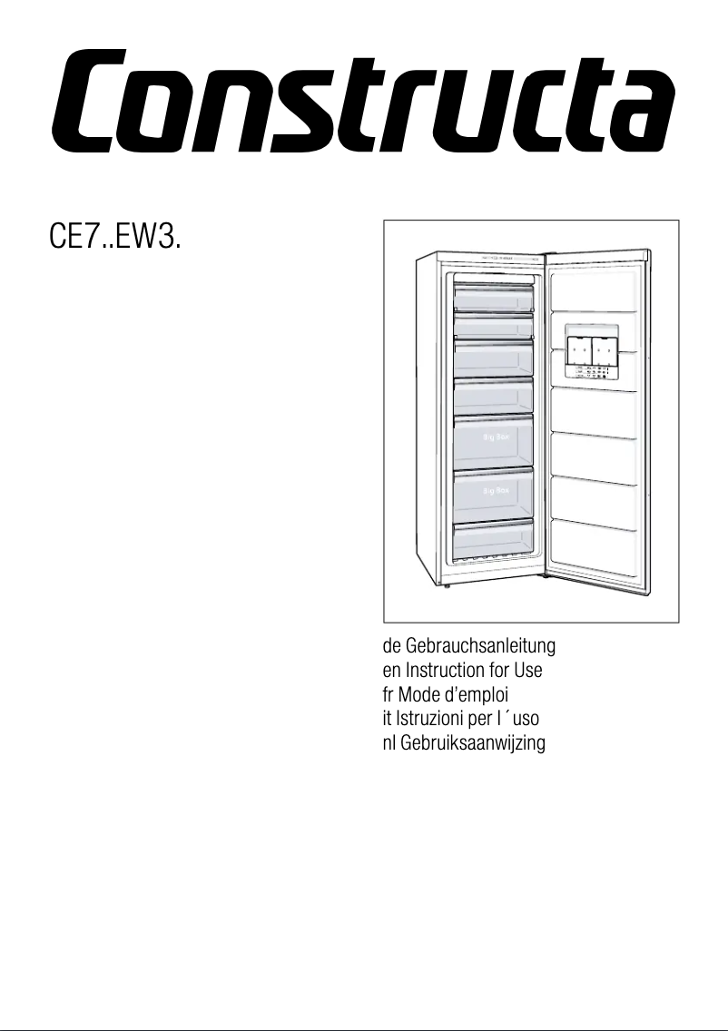Page n°1 - Manuel utilisateur Constructa CE754EW30