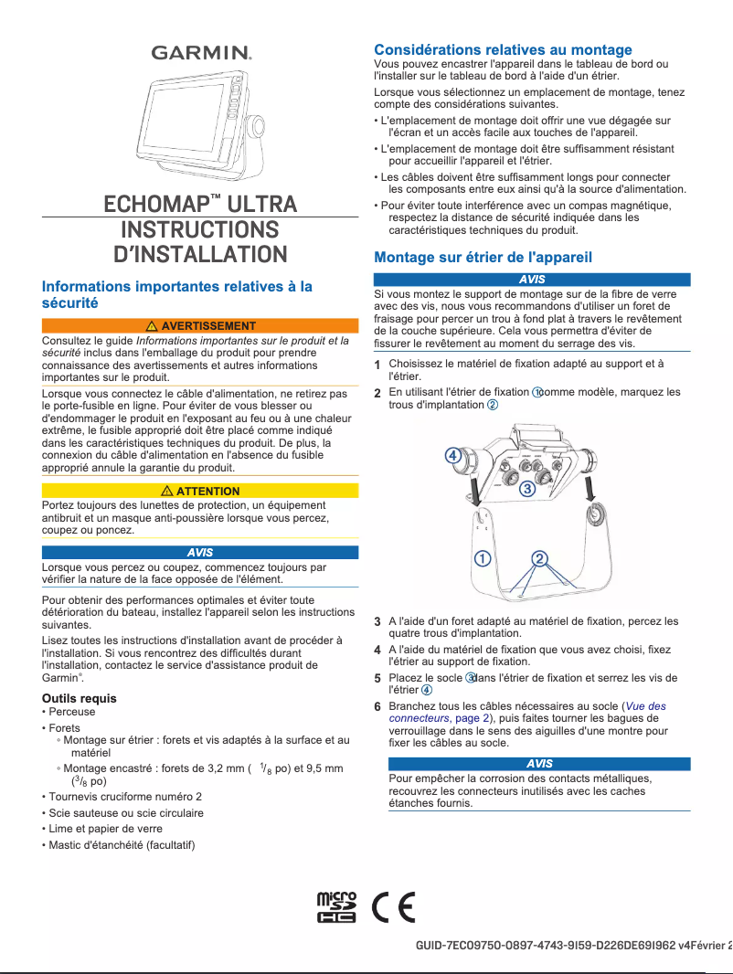 Image de la première page du manuel de l'appareil echoMAP Ultra 106sv