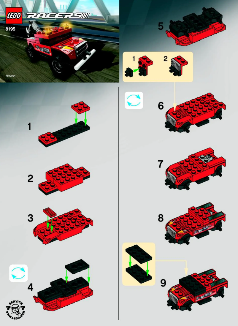 Page n°1 - Manuel utilisateur Lego Turbo Tow