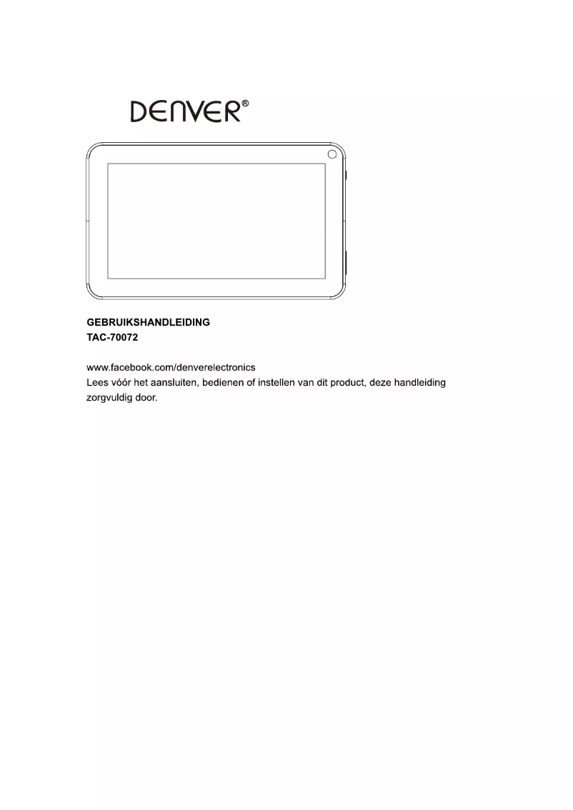 Page 1 de la notice Manuel utilisateur Denver TAC-70072