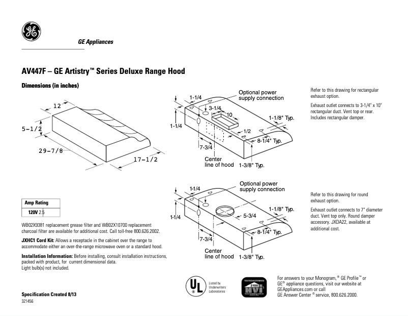Imagen de la primera página del manual del dispositivo Artistry AV447FWS