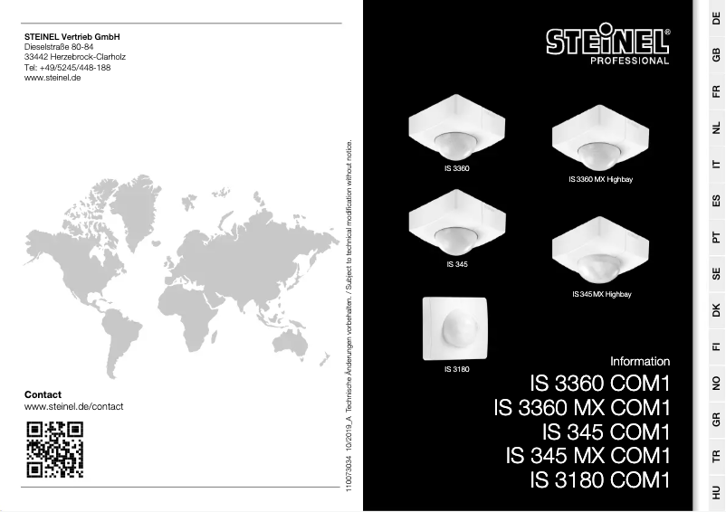 Page n°1 - Manuel utilisateur Steinel IS 3360 MX Highbay COM1