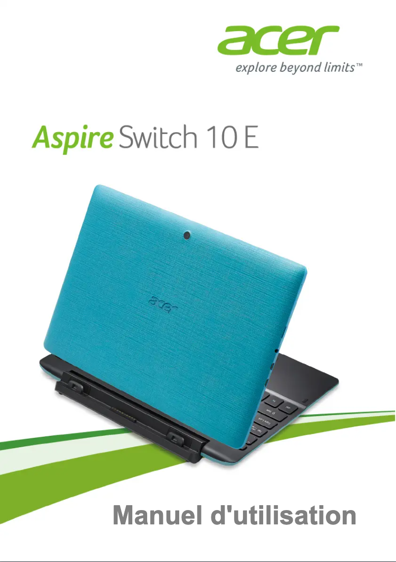 Image de la première page du manuel de l'appareil Aspire Switch 10E