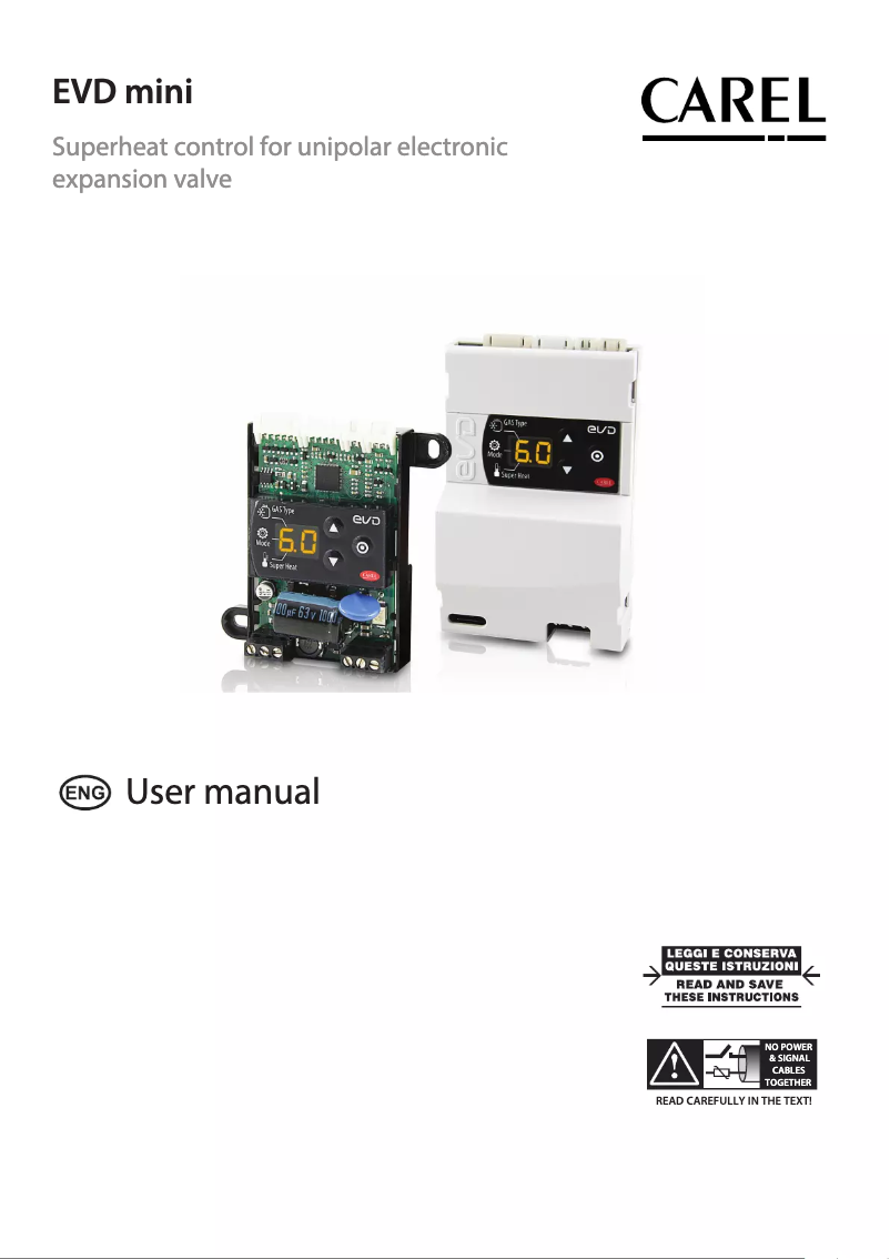 Imagen de la primera página del manual del dispositivo EVD mini