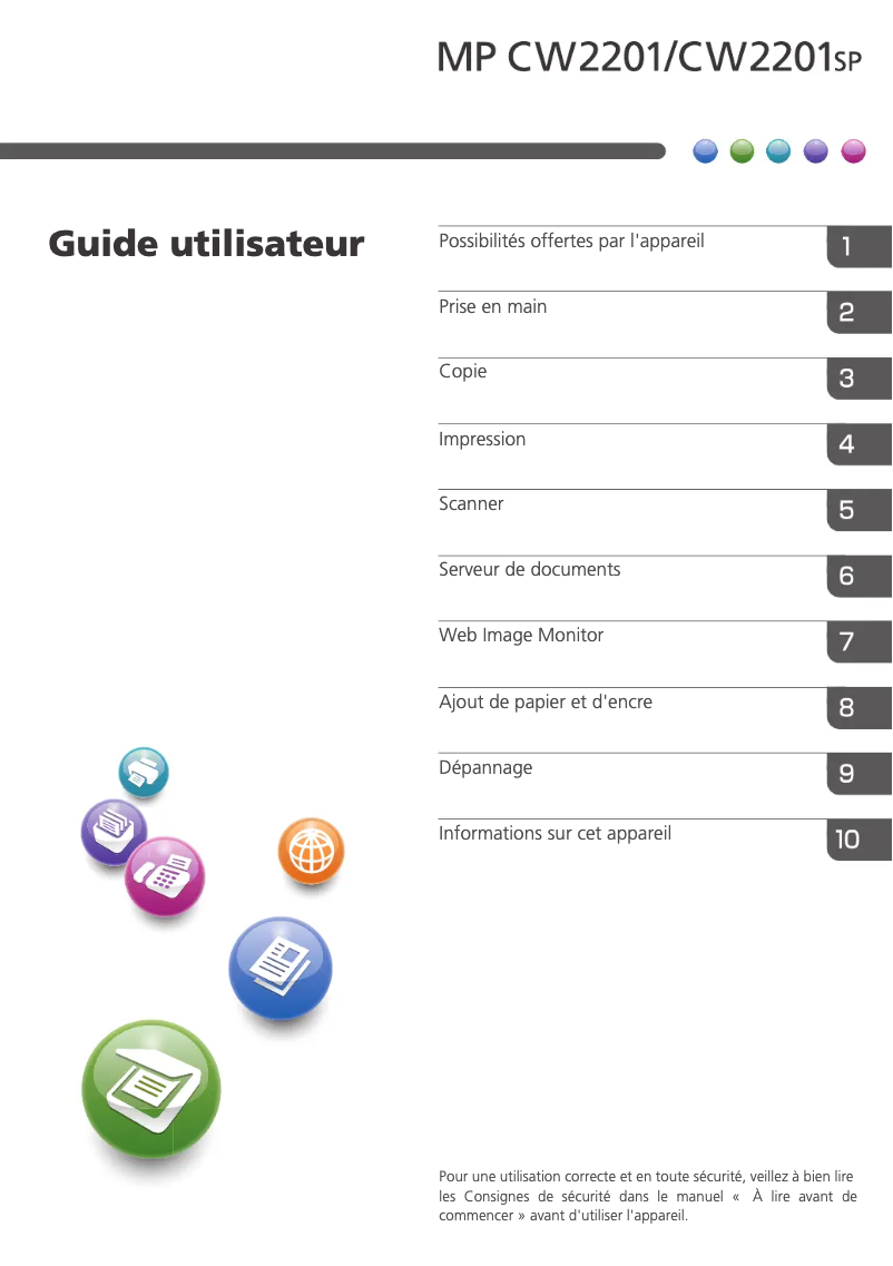 Page n°1 - Manuel utilisateur Ricoh IM CW2200