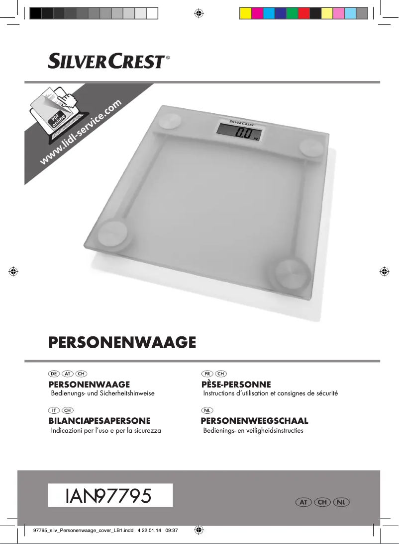 Page n°1 - Manuel utilisateur SilverCrest Z31439A