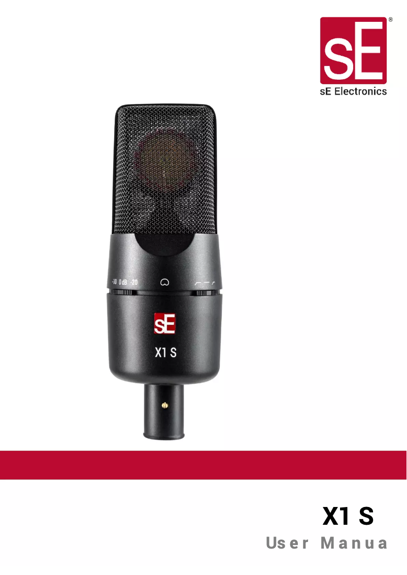 Page n°1 - Manuel utilisateur SE Electronics X1 S