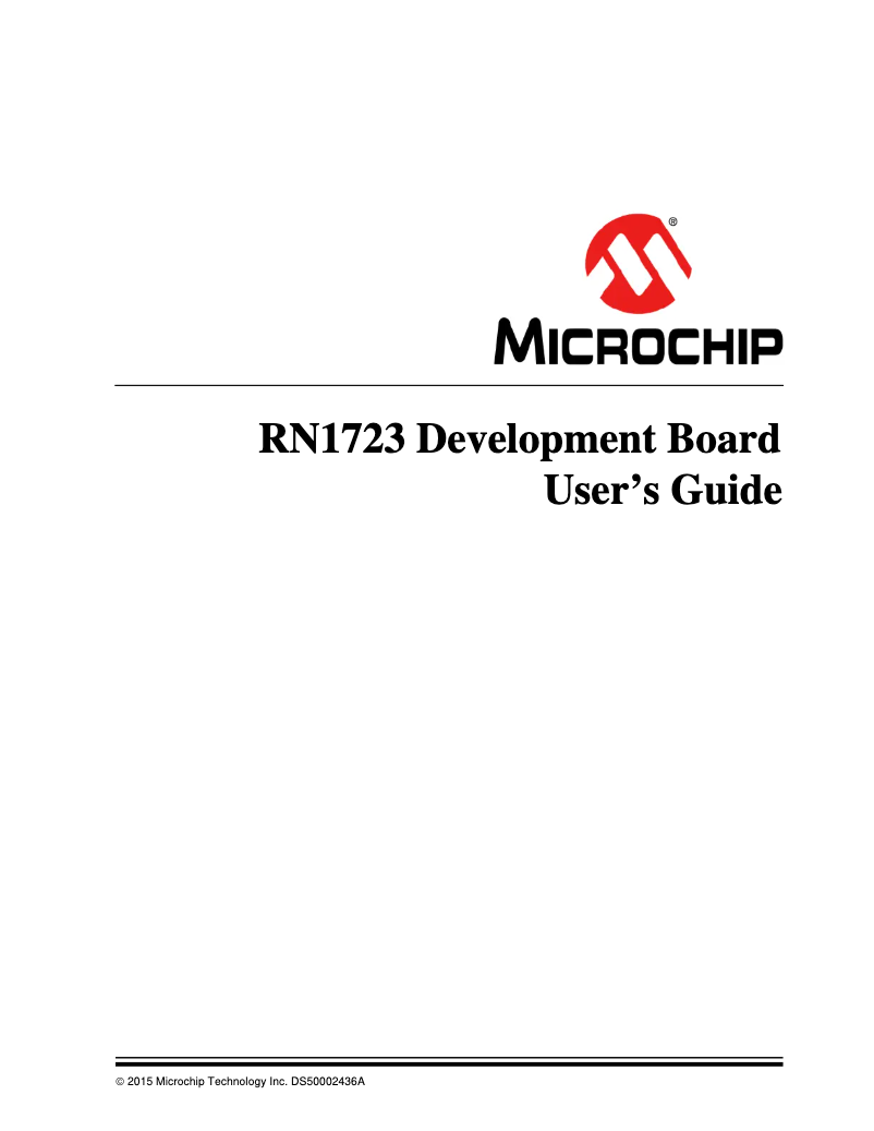 Page 1 de la notice Manuel utilisateur Microchip RN1723