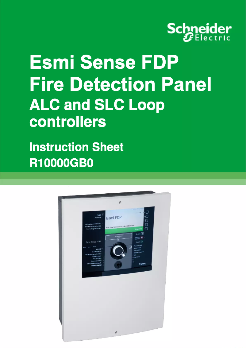 Image de la première page du manuel de l'appareil Esmi Sense FDP