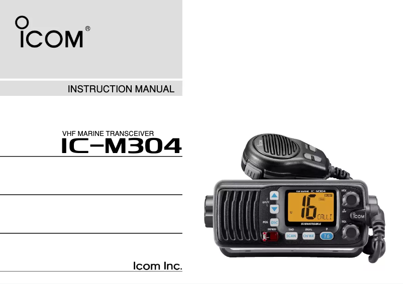 Image de la première page du manuel de l'appareil ICM304