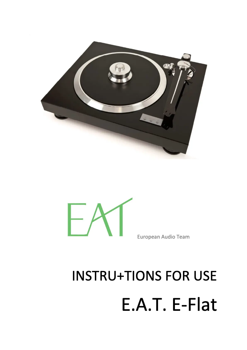 Page 1 de la notice Manuel utilisateur EAT E-Flat
