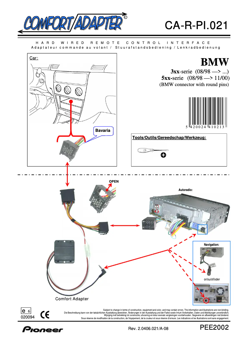 Image de la première page du manuel de l'appareil CA-R-PI.021