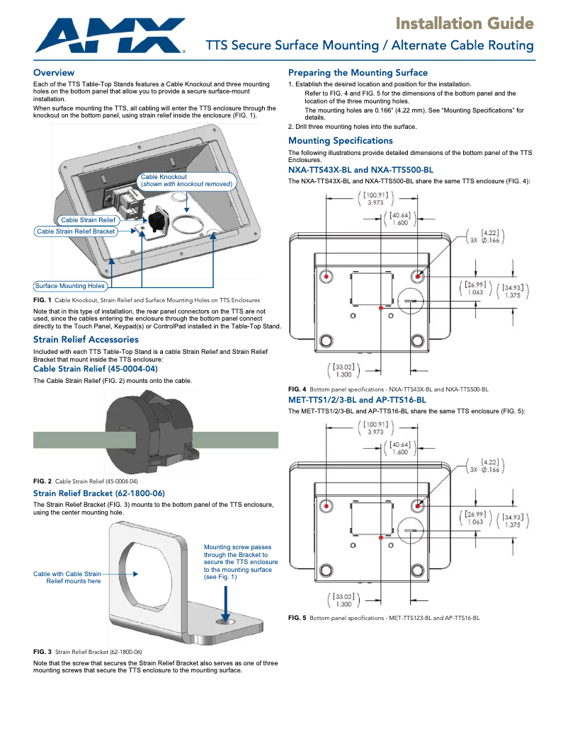 Page 1 de la notice Manuel utilisateur AMX NXA-TTS43X