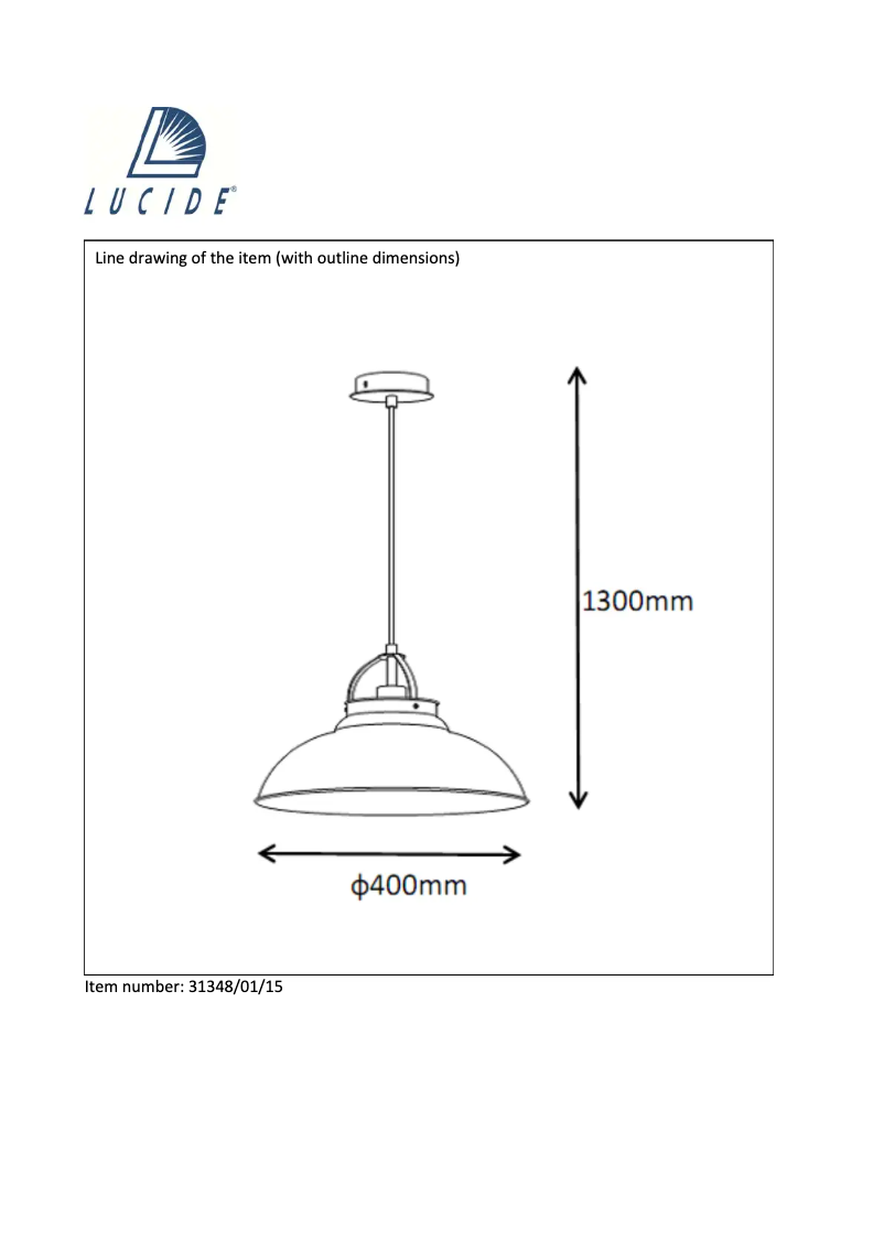 Page 1 de la notice Manuel utilisateur Lucide Hamois 31348/01/15