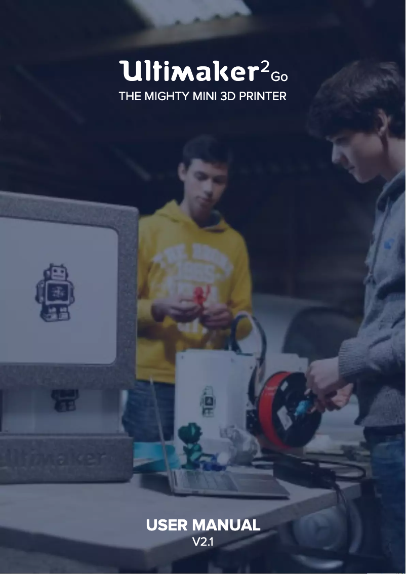 Page 1 de la notice Manuel utilisateur Ultimaker 2 Go