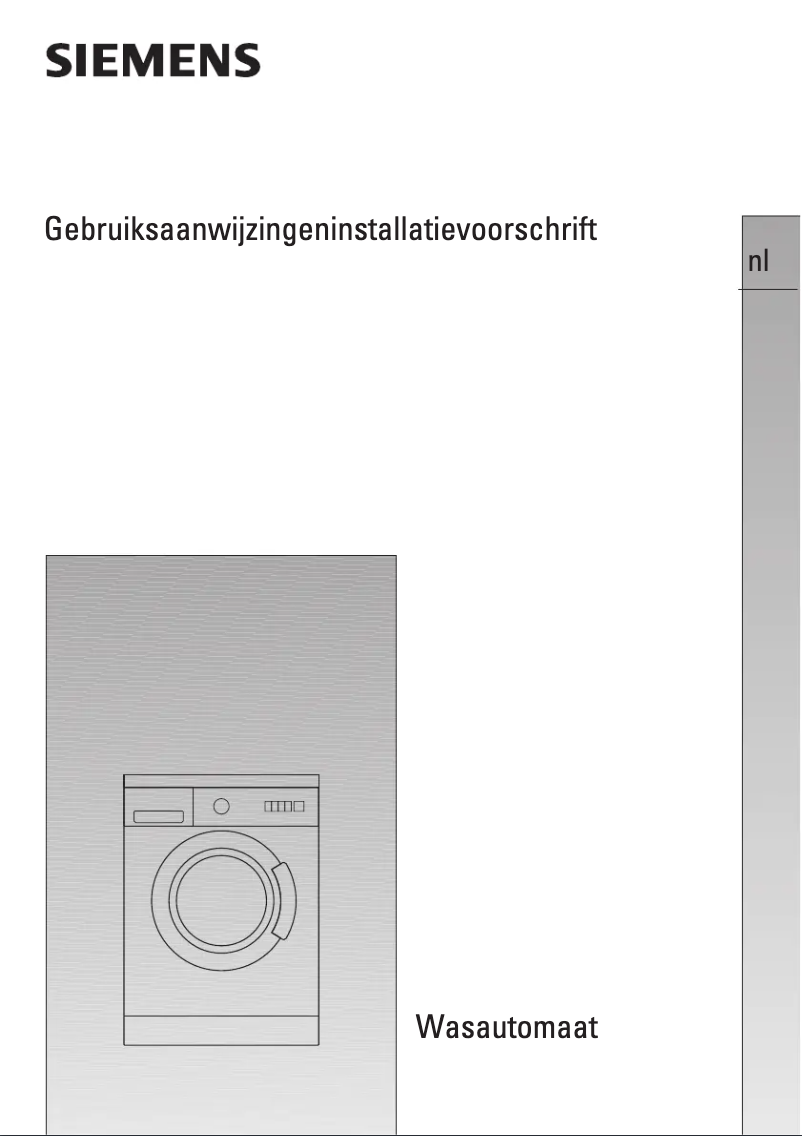 Page n°1 - Manuel utilisateur Siemens WXLP1430FG