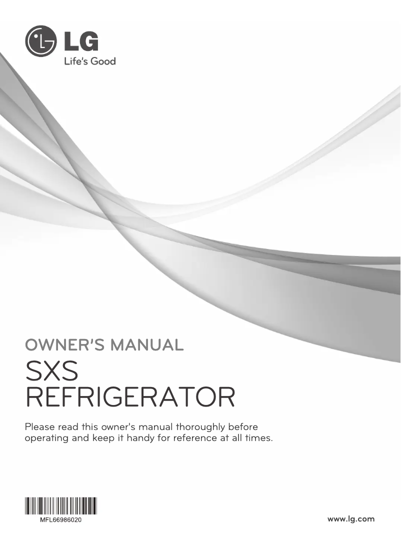 Page 1 de la notice Manuel utilisateur LG GR-P287FSNK