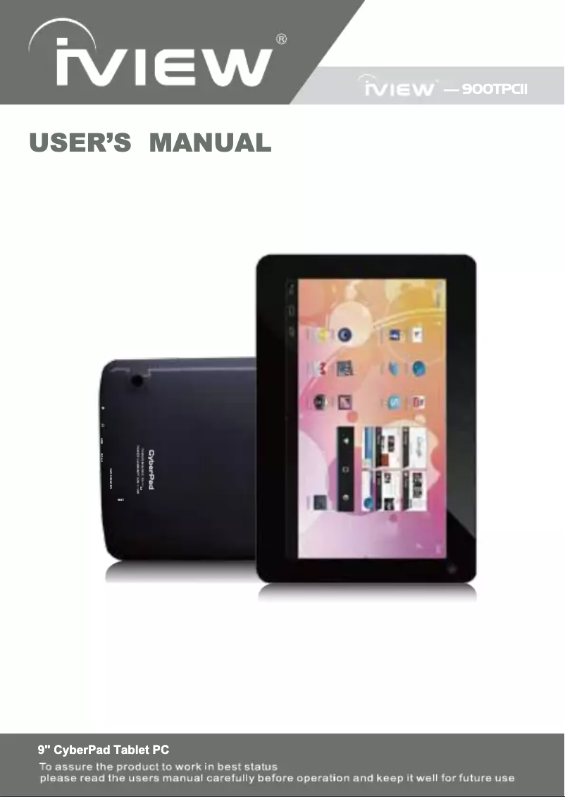 Image de la première page du manuel de l'appareil CyberPad 900TPCII