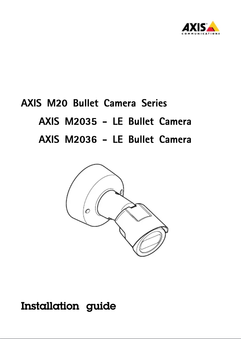 Page 1 de la notice Mode d'emploi Axis M2035-LE