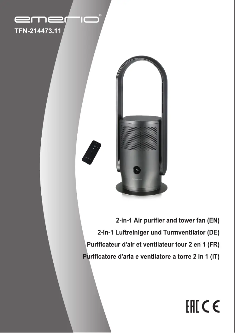 Page 1 de la notice Manuel utilisateur Emerio TFN-214473.11